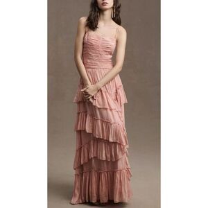 Anthropologie Pink Maxi Dress